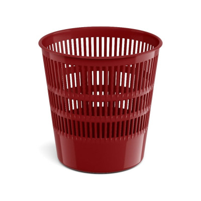 Сетчатая пластиковая корзина для бумаг ErichKrause Marsala 12 л, красный 55949