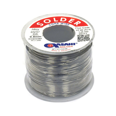 Припой (0.8 мм, 0.25 кг, Sn63/Pb37, CF60 флюс RA) ASAHI 00-00004402