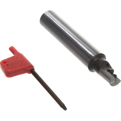 Фреза концевая AE390-R012.11.01.d16.C (12 мм; Z1; цилиндрический хвостовик 16 мм; СОЖ) с механическим креплением 4-гранная пластина APKT 11T3 Русский Инструмент ri.193.135