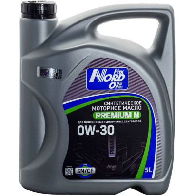 Моторное масло NORD OIL Premium N 0W-30 SN/CF 5л NRL093