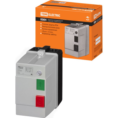 Контактор TDM ELECTRIC КМН23260 32А в оболочке с индикатором Ue=220В/АС3 IP54 SQ0709-0029