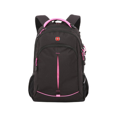 Рюкзак Wenger Swissgear черный/фукси, 32x15x46 см, 22 л SA3165208408