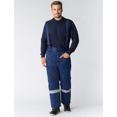 Зимние брюки с бретелями Факел Труженик СОП, темно-синий, р. 52-54, рост 182-188 87469421.006
