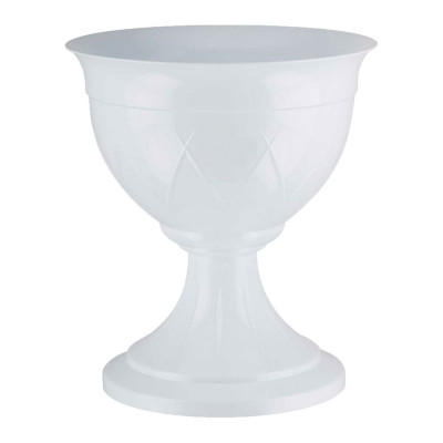 Горшок SANTINO Лилия на ножке 9 л, 32х37 см, белый 049138