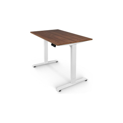 Письменный, компьютерный стол для работы сидя и стоя StolStoya BAZALT, белый, с электроприводом, столешница лдсп олива шоколад 125x75 SE222WO12575