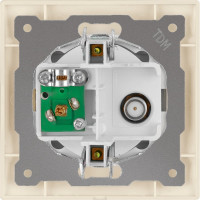 Розетка TV мама + SAT F-разъем, слоновая кость 0-2400МГц TDM ELECTRIC Лама SQ1815-0120
