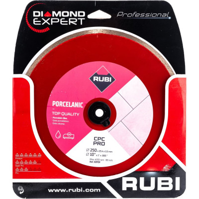 Диск алмазный CPC 250 PRO (250х25.4 мм) RUBI 30959