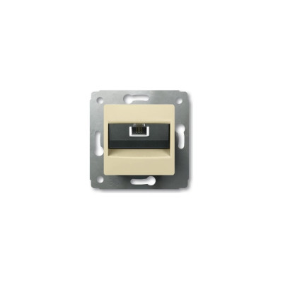 Телефонная розетка Legrand Cariva RJ11 4 контакта 1 выход слоновая кость 773738