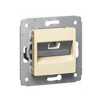 Телефонная розетка Legrand Cariva RJ11 4 контакта 1 выход слоновая кость 773738