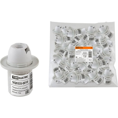 Патрон с кольцом Е14, белый TDM ELECTRIC SQ0335-0010