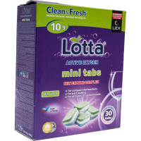 Таблетки для для посудомоечных машин Lotta Clean&Fresh All in 1 mini tabs midi 30 штук 4660002311106