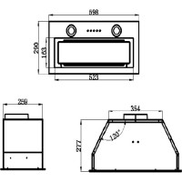 Кухонная вытяжка MAUNFELD черный TRAPEZE 602M BLACK