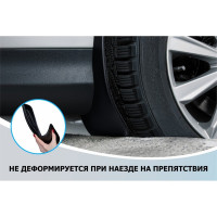 Брызговики Rival задние, для Chery Tiggo 8 2020-н.в., термоэластопласт, 2 шт., с крепежом 20906002