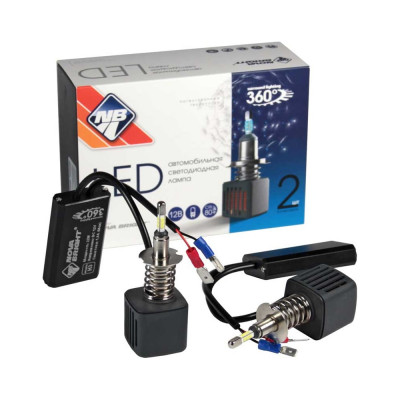 Комплект светодиодных ламп Nova Bright H3, 6000 K, LED, SAMSUNG CERAMIC BASE, DC 12 В, 4400 Лм, 22 Вт 47182