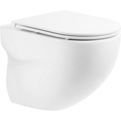 Подвесной безободковый унитаз BelBagno ONDA P-trap BB066CHR
