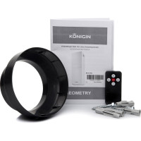 Кухонная вытяжка Konigin Geometry Black/Black Glass 102047