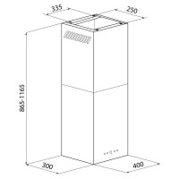 Кухонная вытяжка Konigin Geometry Black/Black Glass 102047
