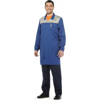 Халат СОЮЗСПЕЦОДЕЖДА Профессионал василек/светло-серый, р. 52-54/рост 170-176 2140024502031