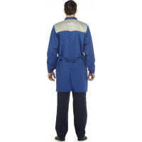 Халат СОЮЗСПЕЦОДЕЖДА Профессионал василек/светло-серый, р. 52-54/рост 170-176 2140024502031