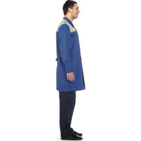 Халат СОЮЗСПЕЦОДЕЖДА Профессионал василек/светло-серый, р. 52-54/рост 170-176 2140024502031