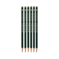 Набор чернографитных карандашей Faber-Castell Castell 9000 6 шт, HB-8B, заточенный, металлическая коробка 119063