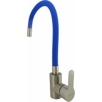 Смеситель для кухни OUTE из нержавеющей стали SUS 304 с синим гибким съемным изливом, цвет матовый T40193B-3