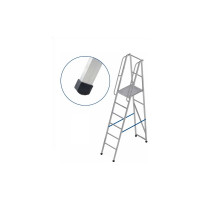 Лестница-платформа MEGAL фиксированной высоты - ЛПФВА Н=1.5-2 с резиновыми башмаками 040503