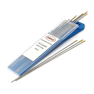 Электрод вольфрамовый WL-15 (20 шт; 2.4 мм; золотистый) DEKA УТ-00000117
