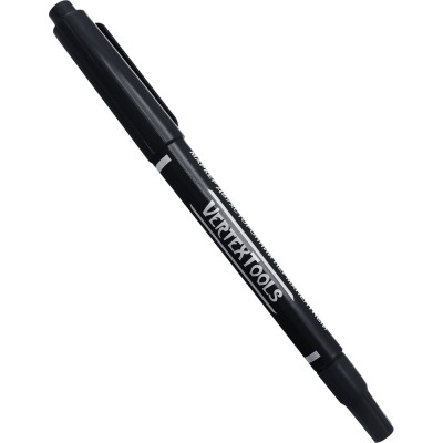 Строительный маркер vertextools черный, двухсторонний 00010-01