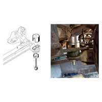 Съемник задних сайлентблоков балки Renault Laguna 2 (2001-2008) AIST 67500070 00-00020673