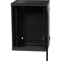Серверный настенный шкаф W&T 15U 600х600 19 дюймов черный C156060BWTWOF