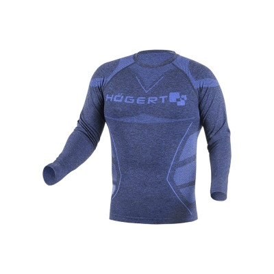 Термоодежда-бесшовная кофта HOEGERT TECHNIK OSTE, синяя, 3XL-4XL HT5K390-3XL-4XL