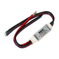 Усилитель MAKSILED RGB 5-24В, 60/144/288Вт, 3 канала x 5А, IP20, 45x13x6мм ML-RP-102-WS