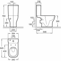 Чаша унитаза Jacob Delafon Struktura 00203717 UJX102-00