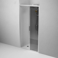 Душевая дверь AM.P Gem Solo 100x195, стекло тонированное, профиль матовый хром W90G-100-1-195MG