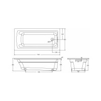 Чугунная ванна Jacob Delafon 170х80 без отверстий для ручек E6D904-0 00000094099