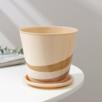 Горшок для цветов Доляна Каракум 0.8 л, бежевый 7306164