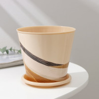 Горшок для цветов Доляна Каракум 0.8 л, бежевый 7306164