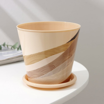 Горшок для цветов Доляна Каракум 0.8 л, бежевый 7306164