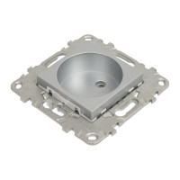 Розетка Systeme Electric Unica New Алюминий без заземления, со шторками, винтовой зажим, 16 А NU503330