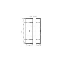 Напольный пенал Домино Craft 50 без ящика, с зеркалом DCr2217P