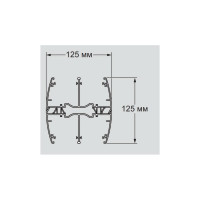Алюминиевая миниколонна SnapOn Legrand с крышкой из алюминия 4 секции, высота 0,68м 653044