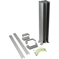 Алюминиевая миниколонна SnapOn Legrand с крышкой из алюминия 4 секции, высота 0,68м 653044
