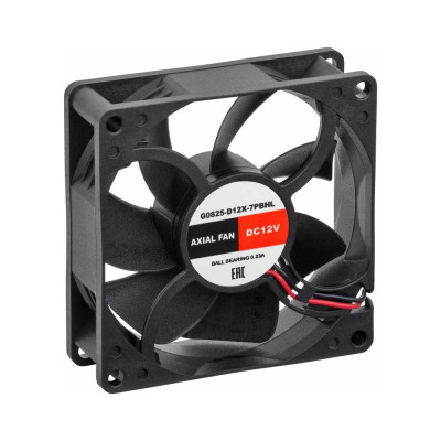 Осевой вентилятор SILART 80x80x25, 12 VDC, подшипник качения G0825-D12X-7PBHL