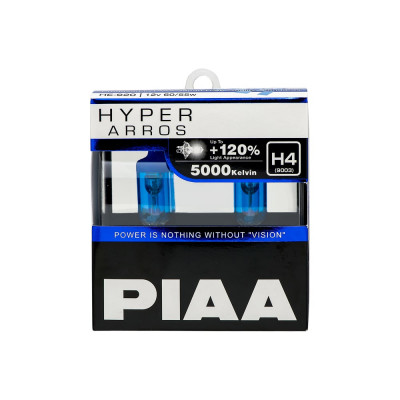 Галогенные лампы Piaa HYPER ARROS H4, 5000 K, 55 Вт, 2 шт., светоотдача +120 HE-920-H4