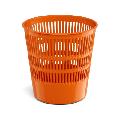 Сетчатая пластиковая корзина для бумаг ErichKrause Neon Solid 12 л, оранжевый 55951
