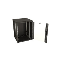 Настенный 19-дюймовый шкаф Hyperline TWB-0666-GP-RAL9004, 6U, 367x600x600мм, черный, 392628