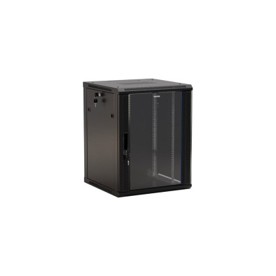 Настенный 19-дюймовый шкаф Hyperline TWB-0666-GP-RAL9004, 6U, 367x600x600мм, черный, 392628
