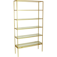 Стеллаж GreenWeen OSWALD золотой, стекло GW-OSWALD-G-G