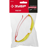 Защитные очки открытого типа ЗУБР желтые, пластиковые дужки 110326_z01